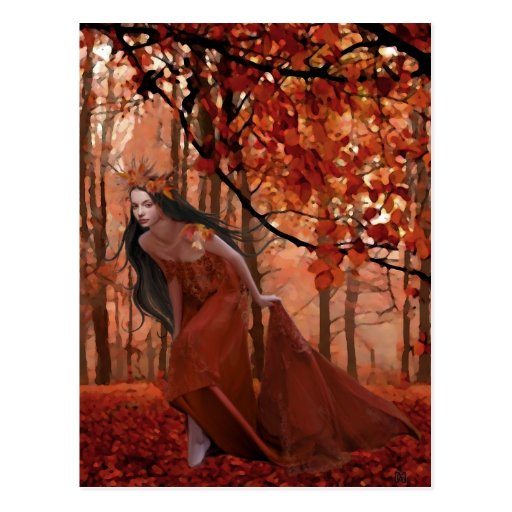Autumn Tryst Postcard