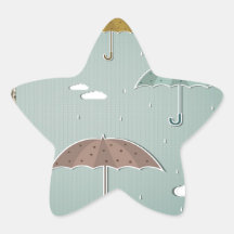 Autumn Umbrellas Sticker