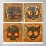 Autumn Vintage Halloween Posters