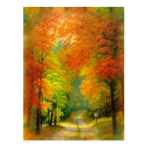 Autumn Walk Postcard