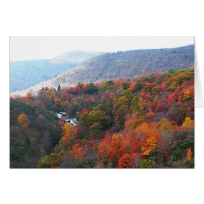 Autumn Waterfall Card by reldin