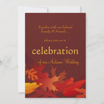 Fall Wedding Invitations on Autumn Wedding Invitations   Fall Leaves By Squirrelhugger