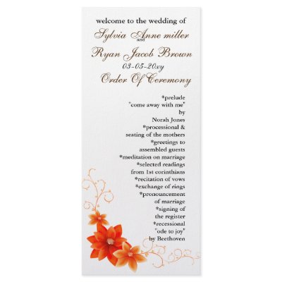 autumn Wedding program by blessedwedding