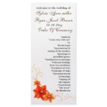 autumn Wedding program rack cards