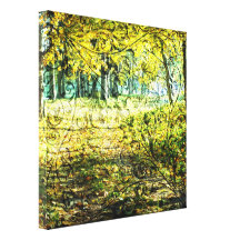 Autumn with Scrolls Wrapped Canvas Print