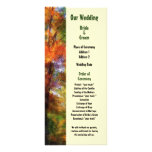 Autumn Woods Wedding Program Full Colour Rack Card