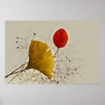 Autumnal leaves print