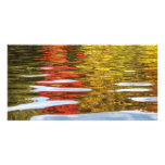 autumnal reflections personalized photo card