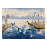Autumns Mallards Blank Card