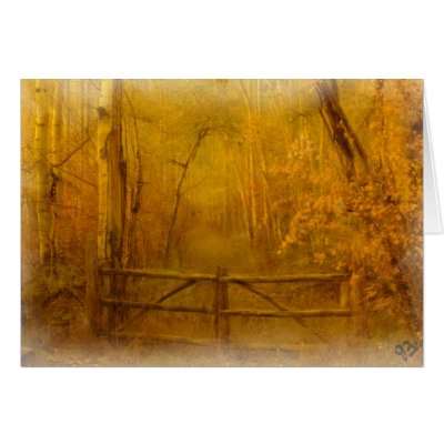 AUTUMS GATE OIL CARD by GINABARE