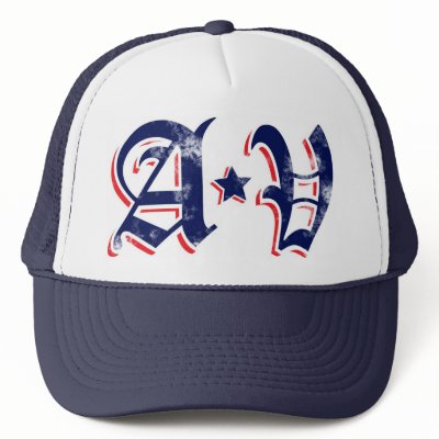 AV Original - Distressed Letters Trucker Hat by AmericanVeritas