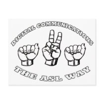 AVA NAME ASL  FINGERSPELLED DIGITAL COMMUNICATIONS POSTCARDS