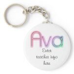 Ava Name Tag Key Chain