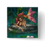Ava the Pink Mermaid buttons
