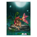 Ava the Pink Mermaid Greeting Cards