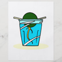 avacado abstract pit growing in water custom flyer