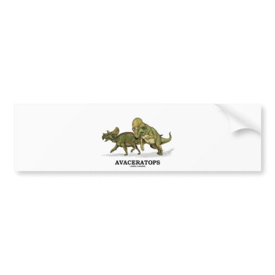 Avaceratops Bumper Stickers by wordsunwords
