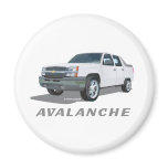 Avalanche White Refrigerator Magnets