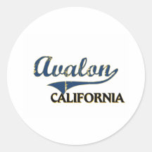 Avalon California City Classic Round Stickers
