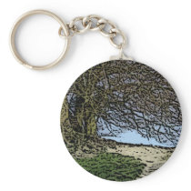 Avebury, Wiltshire, England. Tree and path. Keychain
