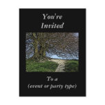 Avebury, Wiltshire, England. Tree and path. Post Card