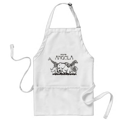 Avental - amo-te Angola - Animais by rockangola