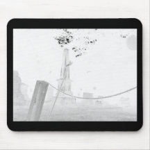 Avenue D ( black and white) 1 Mouse Pad
