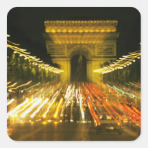 Avenue des Champs-Elysees, Arch of Triumph, Square Sticker