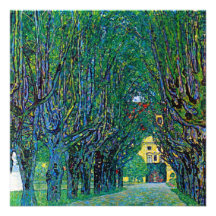 Avenue in schloss kammer park art by Gustav Klimt Invites
