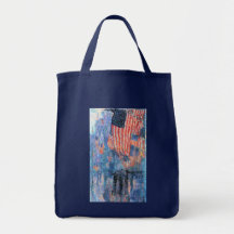 Avenue in the Rain, Hassam, Vintage Impressionism Tote Bags