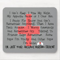 Average Nursing Student Funny Gifts Mouse Pad