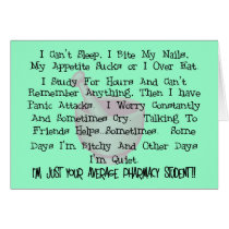 Average Pharmacy Student Gifts Greeting Card