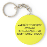 AVERAGE TO BELOW AVERAGE INTELLIGENCE... SO DON... KEYCHAINS