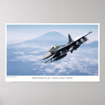 Aviation Art Poster " Mitsubishi F-2A Viper Zero " ポスター