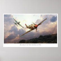 Aviation Art Poster "P-39 Airacobra" ポスター