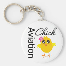 Aviation Chick Keychain