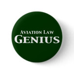 Aviation Law Genius Gifts Buttons