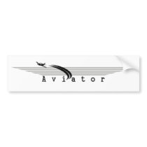 Aviator bumper sticker