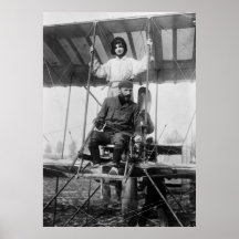 Aviator Henri Farman and Wife, early 1900s Posters