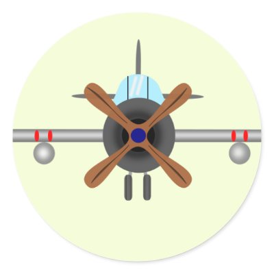 Aviator Plane Sticker by cosmopinkice