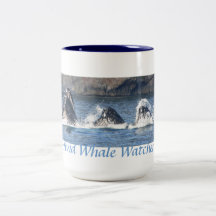 Avid Whale Watcher Humpback Whales bubble net feed Coffee Mugs