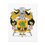 Avila Family Crest Post Card
