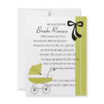 Avocado Green Baby Buggy Announcement
