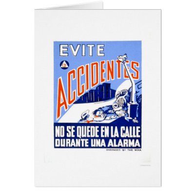 Avoid Accidents 1942 WPA Greeting Cards by lc_wpa