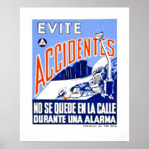 Avoid Accidents 1942 WPA Print