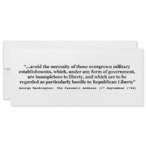 Avoid Overgrown Military Establishments Washington Invite