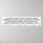 Avoid Overgrown Military Establishments Washington Print
