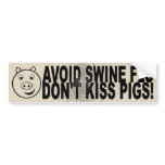 AVOID SWINE FLU bumper stickers
