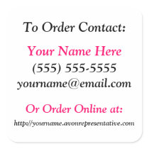 Avon Brochure Stickers - Square