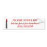 Avon Lady Bumper Sticker - Custom